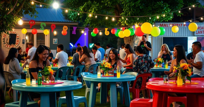 Aluguel de mesas de plástico para festa com preços acessíveis