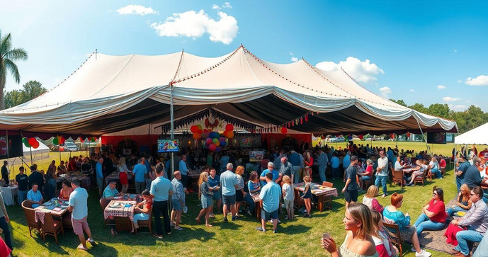 Aluguel de tenda é a solução ideal para eventos ao ar livre e festas inesquecíveis