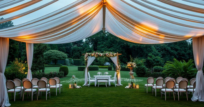 Aluguel de tendas para casamento: como escolher a opção perfeita para o seu grande dia
