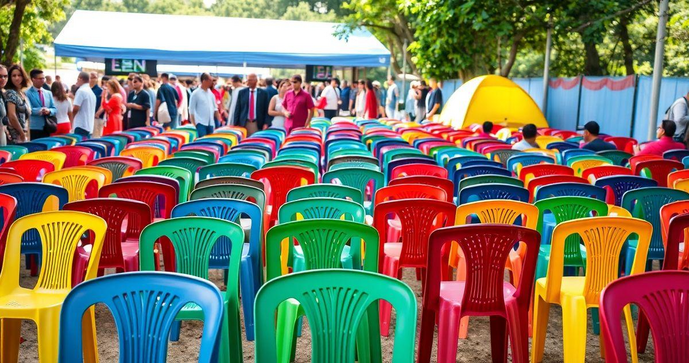 Preço de aluguel de cadeiras de plástico para eventos: tudo que você precisa saber